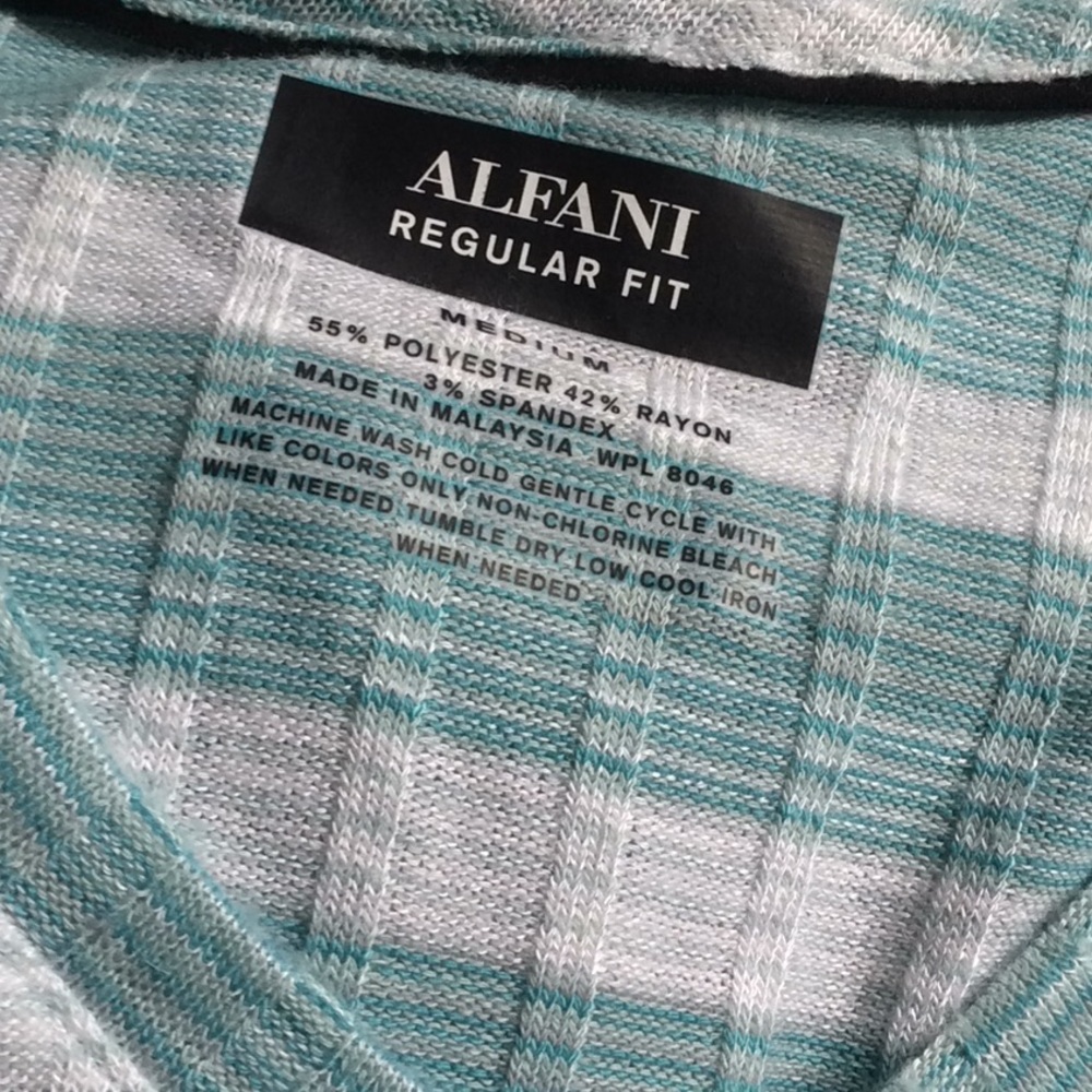 Men’s Alfani Regular Fit V Eckert Sweater Teal